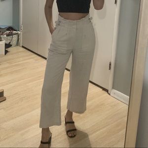 Abercrombie linen wide leg trouser